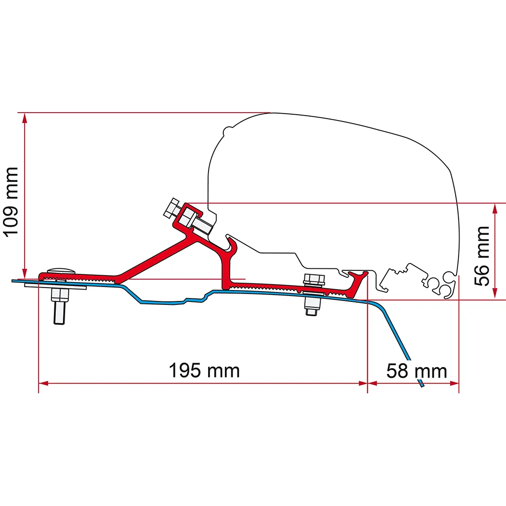 Fiamma awning brackets, Renault Master