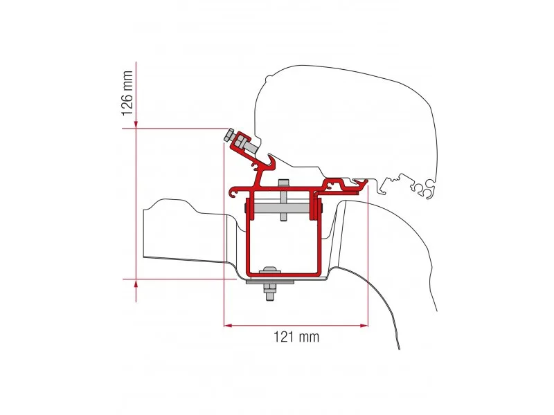 Fiamma awning brackets, VW Crafter