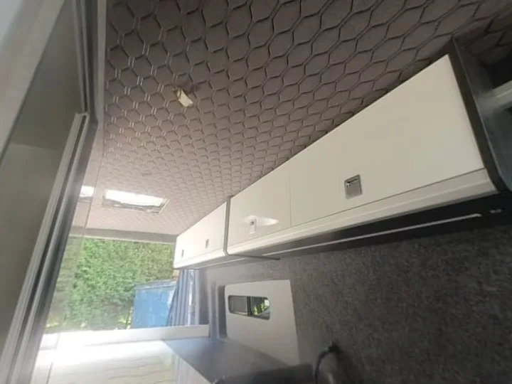 Top lockers along the side of a 2017 on VW Crafter LWB