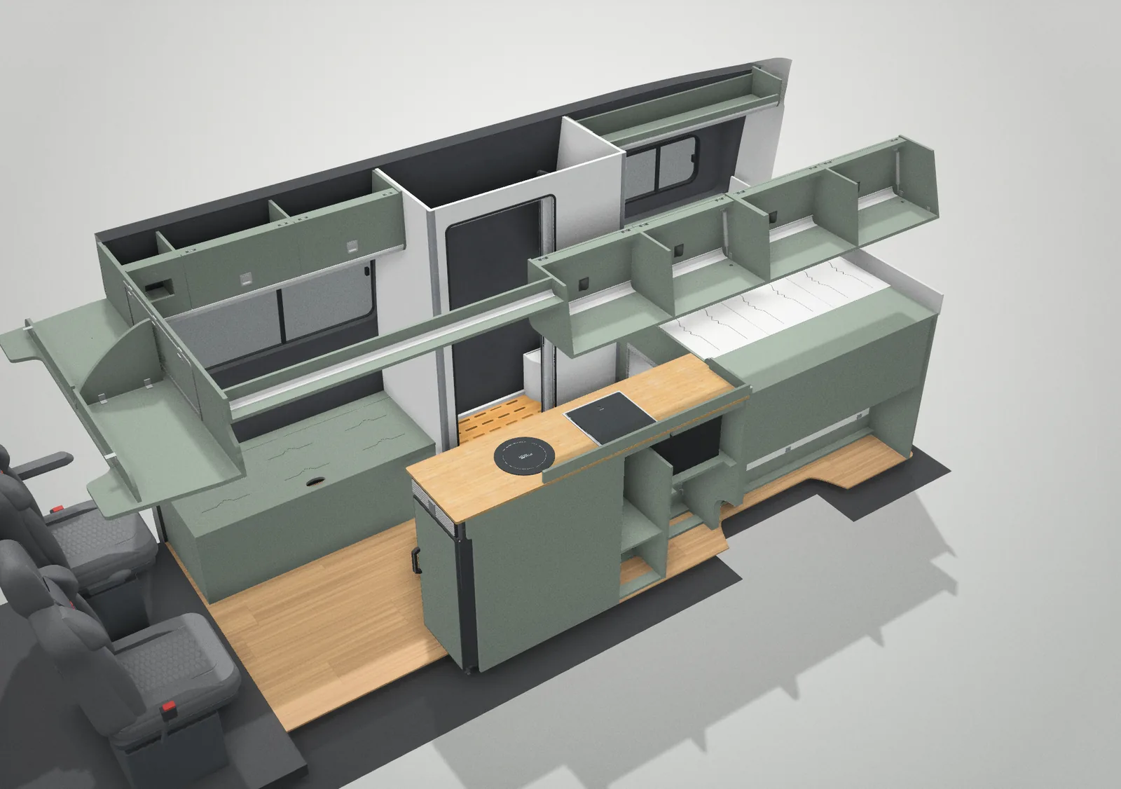 A long wheelbase layout in the VANZ 3D designer