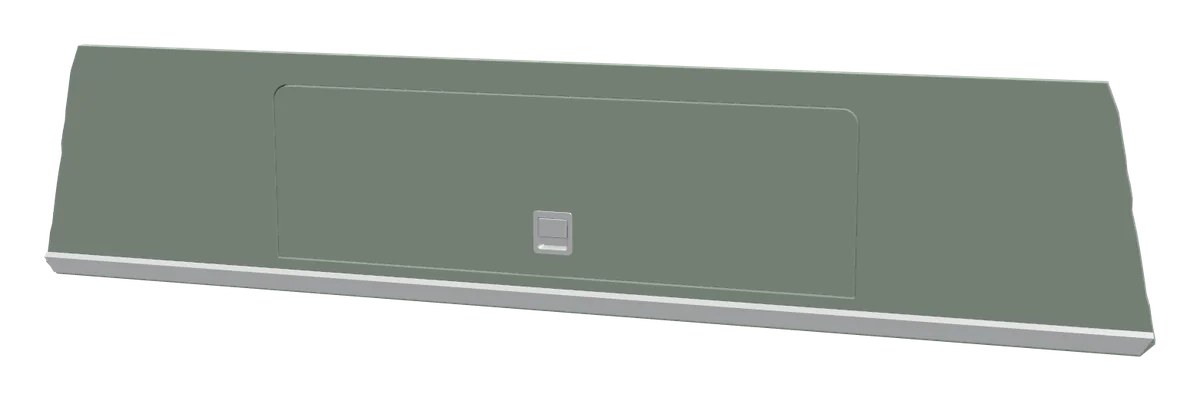 Overhead cab storage, as the 3D designer draws it