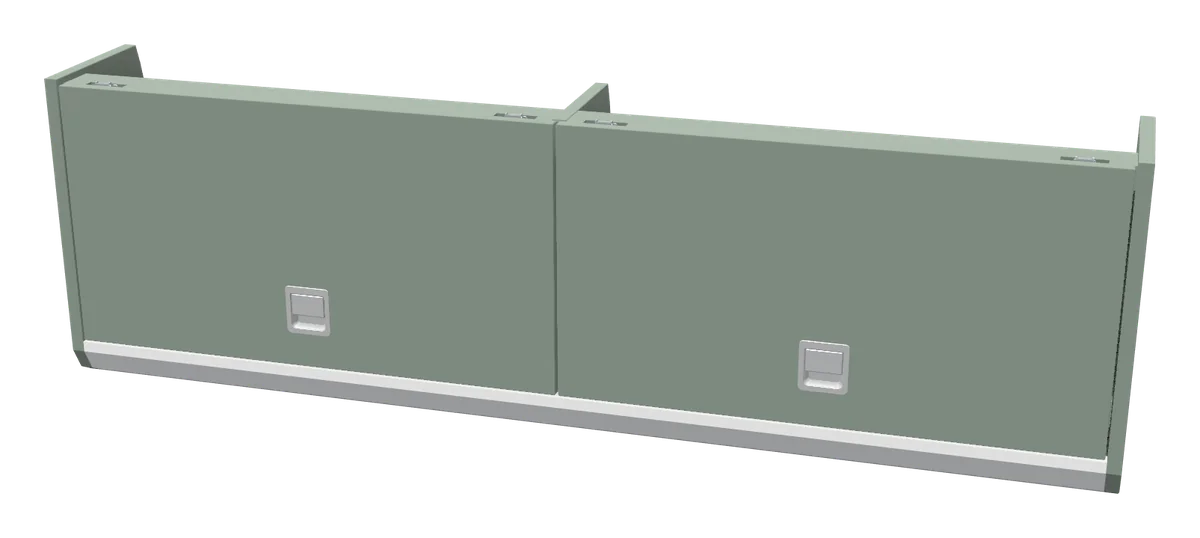 Top locker (middle), as the 3D designer draws it