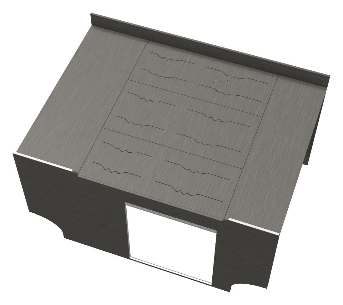 Bed box system · Full kit, as the 3D designer draws it