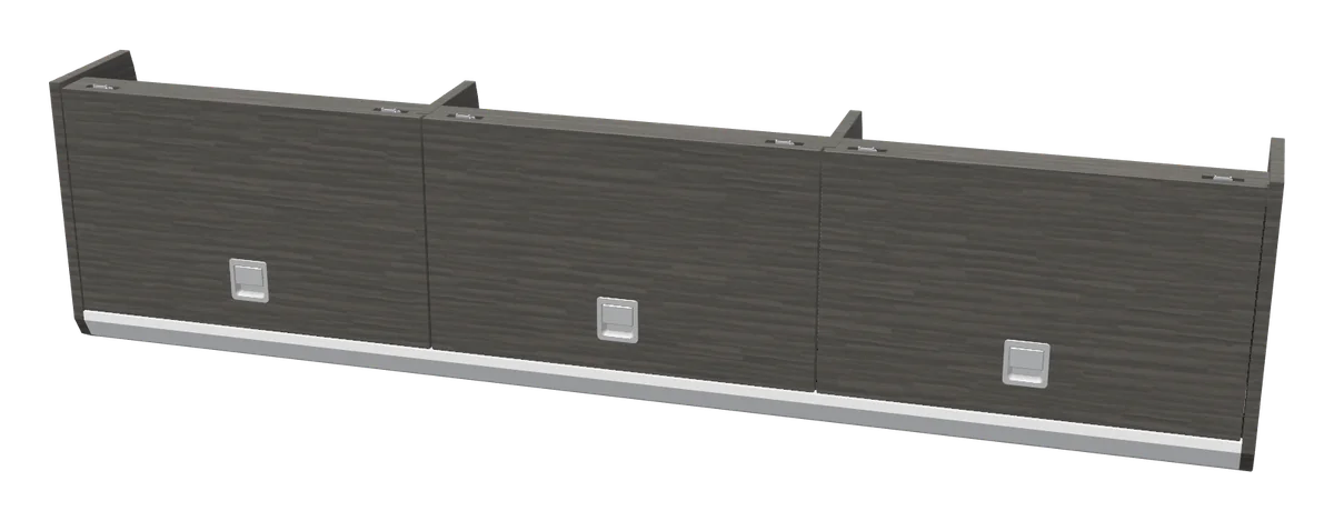 Top locker (passenger side), as the 3D designer draws it