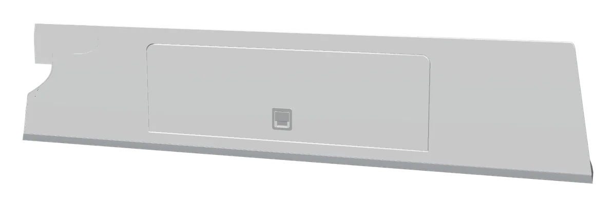 Overhead cab storage, as the 3D designer draws it