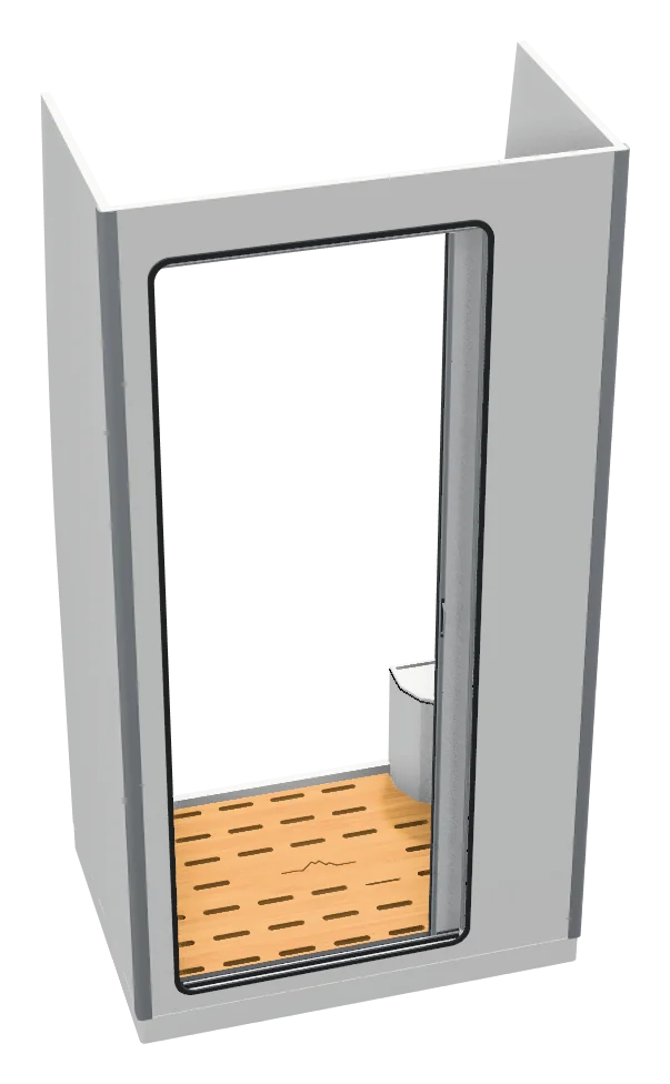 Shower cubicle, as the 3D designer draws it