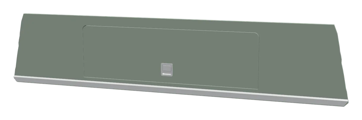 Overhead cab storage, as the 3D designer draws it