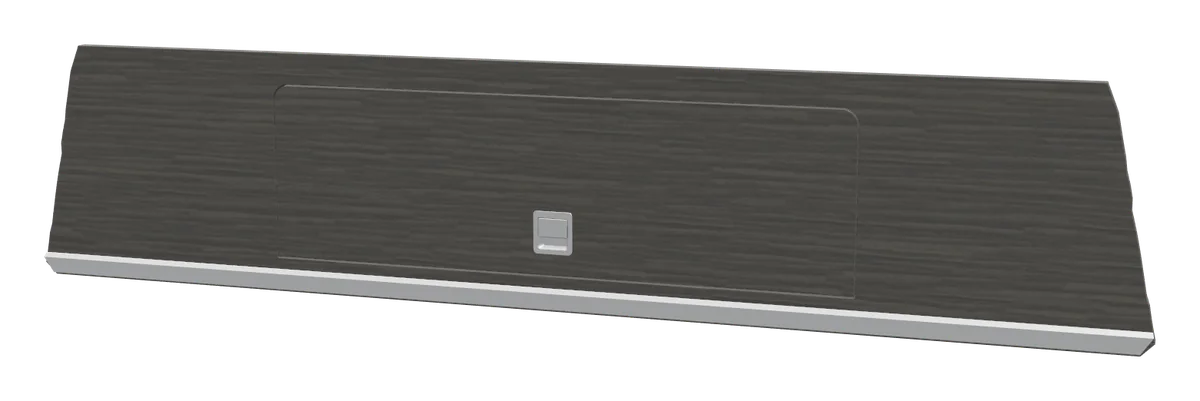 Overhead cab storage, as the 3D designer draws it