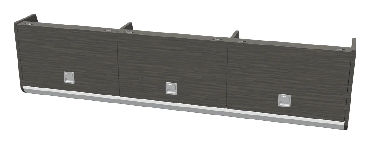 Top locker (passenger side), as the 3D designer draws it