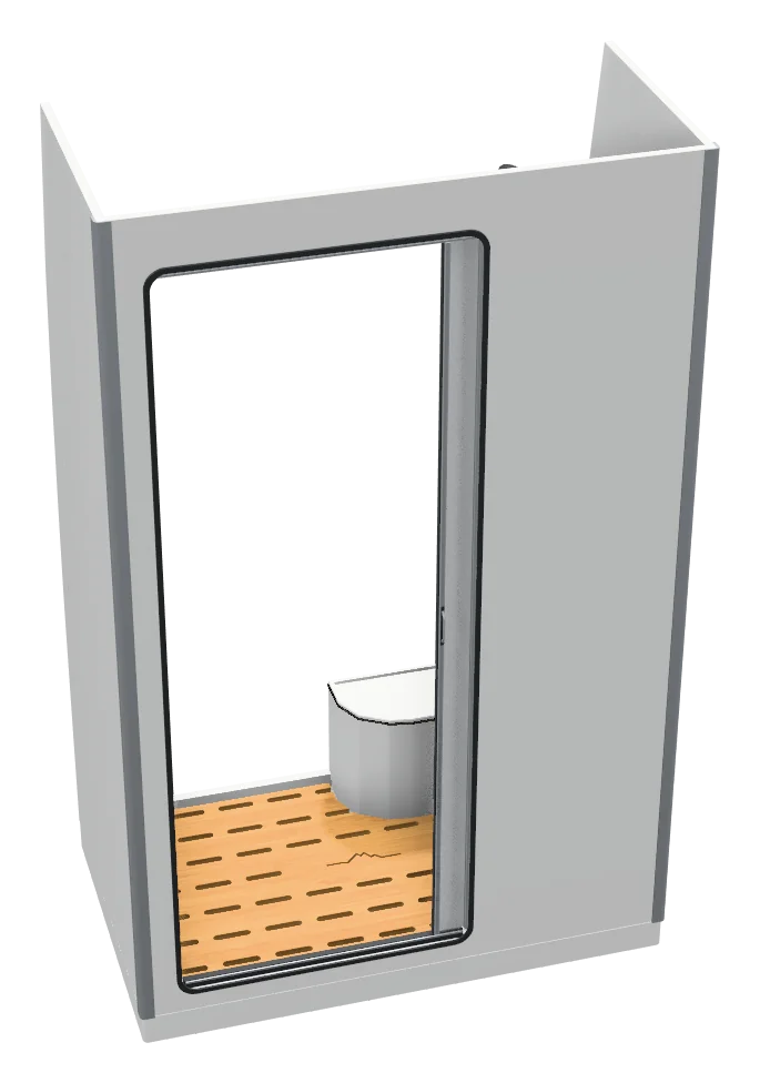 Shower cubicle, as the 3D designer draws it