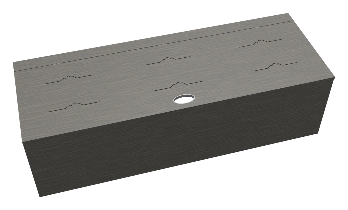 Bench seat, as the 3D designer draws it