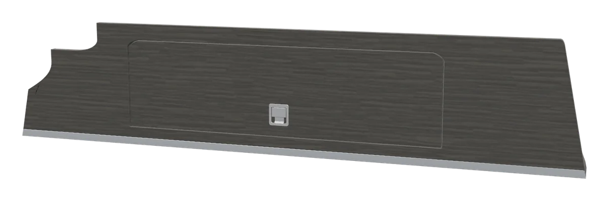 Overhead cab storage, as the 3D designer draws it