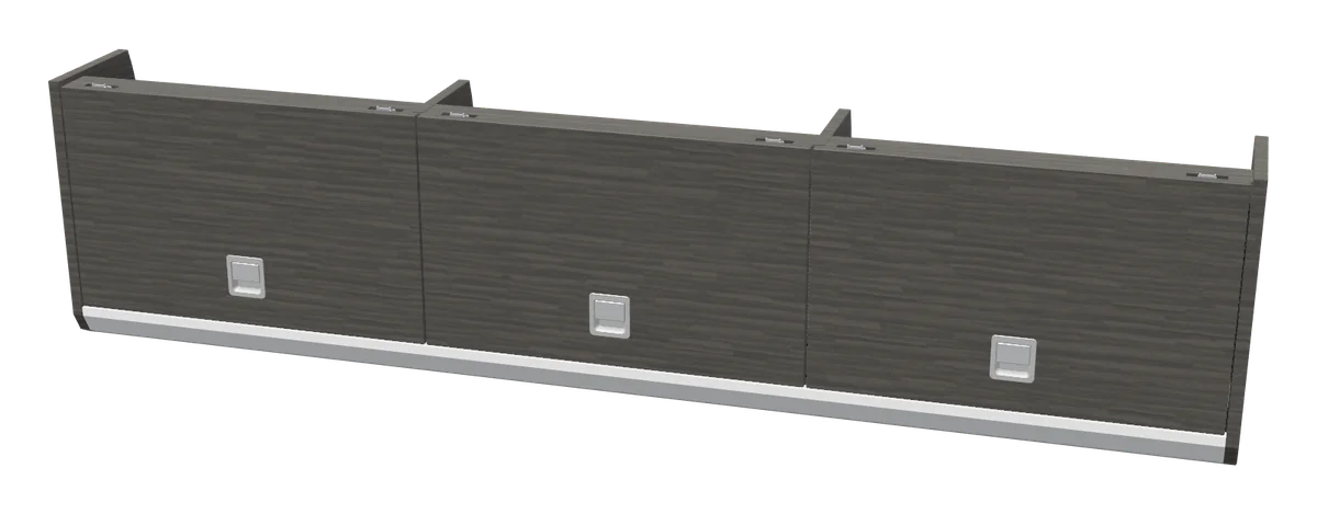 Top locker (passenger side), as the 3D designer draws it