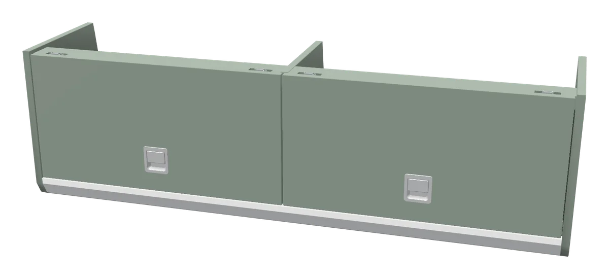 Top locker (middle), as the 3D designer draws it