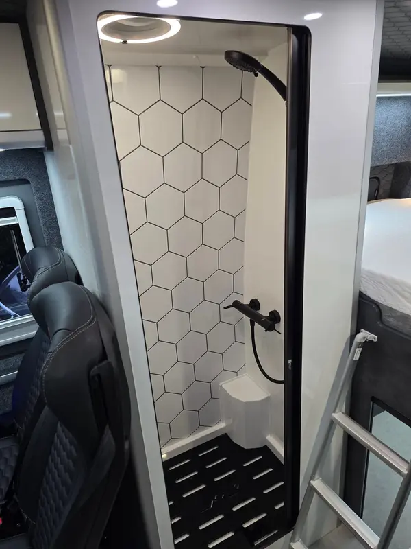 Shower / Toilet Cubicle with Roller Door & Shower Tray